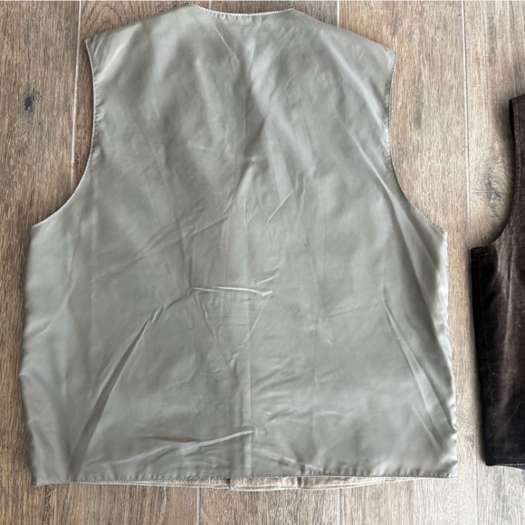 Vintage Western Vest Bundle – Suede, Leather,Corduroy (Lot of 3) Halloween - Picture 9 of 11